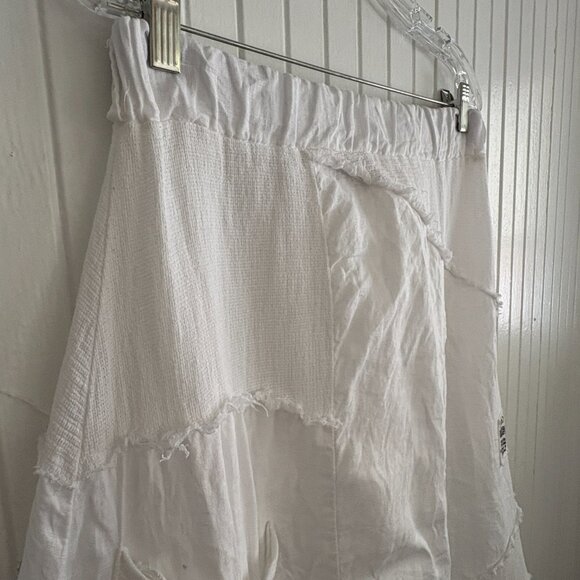 Italian Linen Patchwork Maxi Skirt - Picture 7 of 15